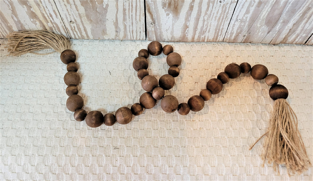 Brown bead strand