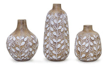 Load image into Gallery viewer, Carved vase set/3
