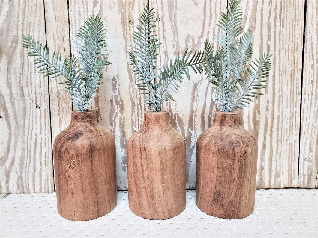 Wood vases